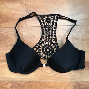 Black bikini top w/ front clasp
